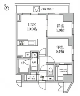 レジディア日本橋馬喰町II【9階】の間取り