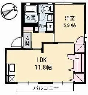 ディアスすぎ A棟【2階】の間取り