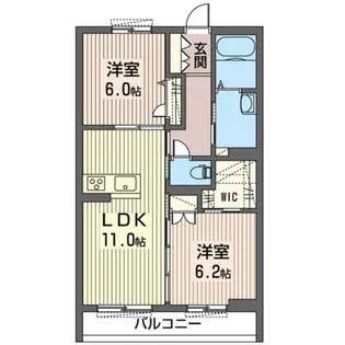フォンテーヌ思水【1階】の間取り