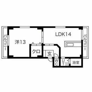 シャトーみずほ【1階】の間取り