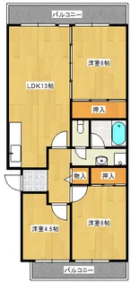 鈴が峰第5団地 5号棟【5階】の間取り