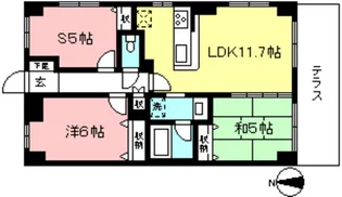 セイガステージ飛田給【1階】の間取り