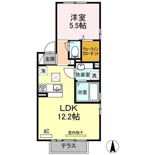 セゾン デ フィーユ【1階】の間取り