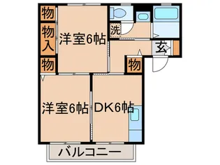 高州クリ-ンハウス2番館【2階】の間取り
