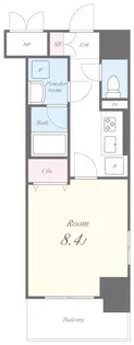 VOLGA BLDG アドグリシーヌ 竜泉【7階】の間取り