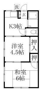 高取ハイツ【1階】の間取り