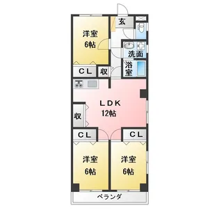 サンフラワービル【3階】の間取り