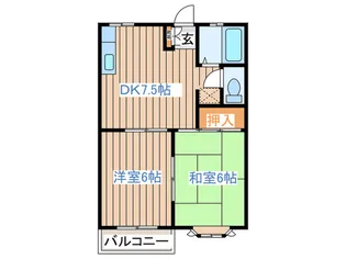 パルメゾンA【1階】の間取り