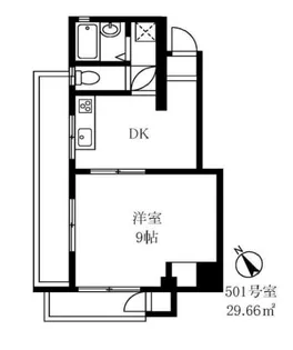 コーポ橘【5階】の間取り