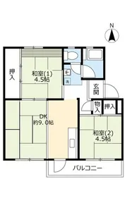 UR桂木【4階】の間取り