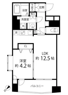 レニール本駒込【4階】の間取り