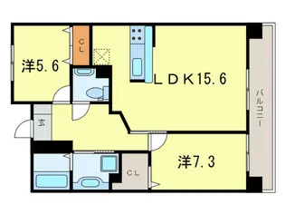 ベヌスタ ル ロッチェ【3階】の間取り