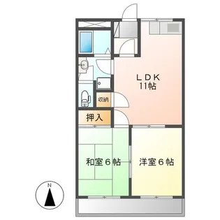 ガーデンプレイスめいわ【3階】の間取り