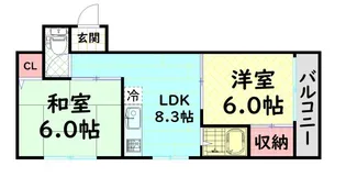 AKマンション【1階】の間取り