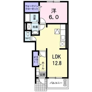 グリーンローズB【1階】の間取り