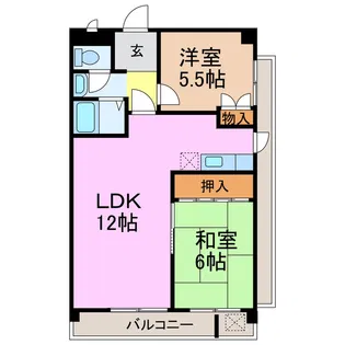 フェステ菊屋第6【6階】の間取り