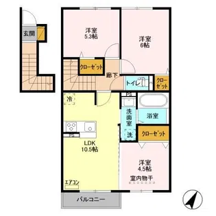 リアンレーヴ【2階】の間取り