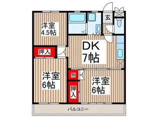 ヴェルティ狭山【2階】の間取り