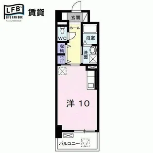 ラインスター三萩野【1階】の間取り