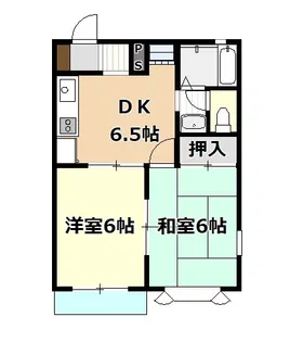 グリーンパレス志賀A【1階】の間取り