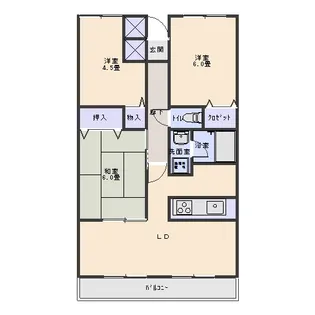 ヤングフォレスト【2階】の間取り