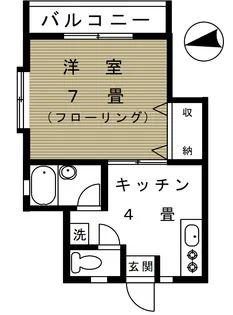 野沢レジデンス【1階】の間取り