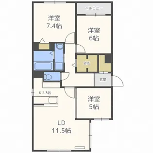 山の手シティ.ステラ【1階】の間取り