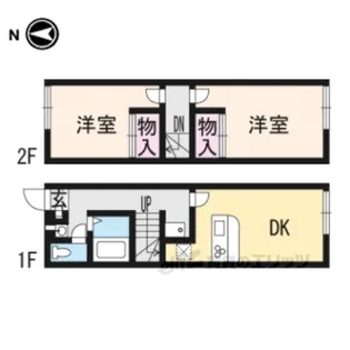 レオパレス上中【2階】の間取り