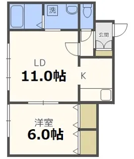 グローリー北郷【2階】の間取り