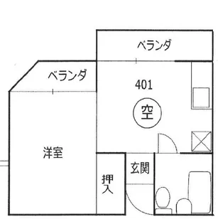 ハイツエイチII【4階】の間取り