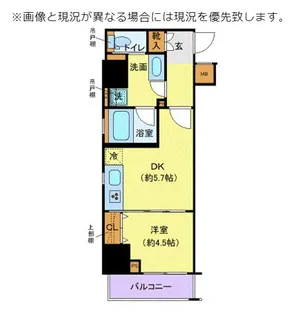 クレイシア秋葉原ラグゼスウィート【7階】の間取り