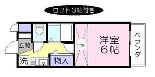 フェリス東生駒【3階】の間取り