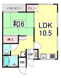 サンシャイン小林【1階】の間取り