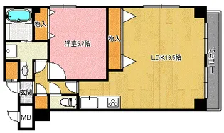 ラファ西宮北口【1階】の間取り