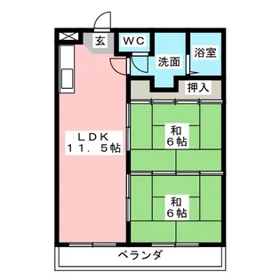 城前レジデンス【4階】の間取り