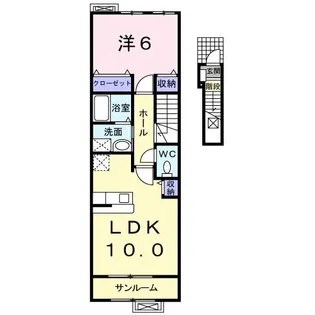 ラック・ヴィラII【2階】の間取り