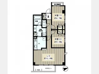 ピュアステージ千歳船橋【4階】の間取り