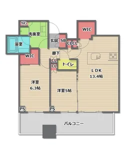 梅田ガーデンレジデンス【25階】の間取り