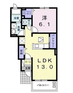 フラン ソレイユ【1階】の間取り