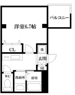 ラ・フォルム与力レジデンス【4階】の間取り