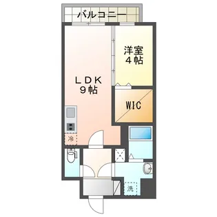 エヴァーグリーンEAST【6階】の間取り
