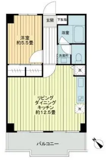 ライオンズマンション調布国領【1階】の間取り