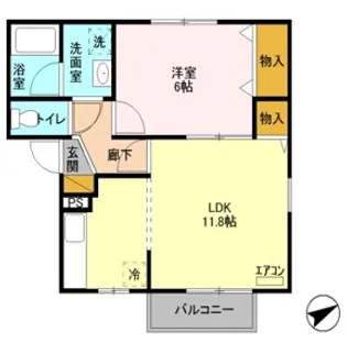 ロイヤルガーデン【1階】の間取り