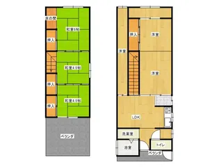 奈良県奈良市西九条町【一戸建】の間取り