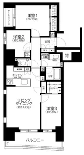 東京都中央区晴海5【マンション】の間取り