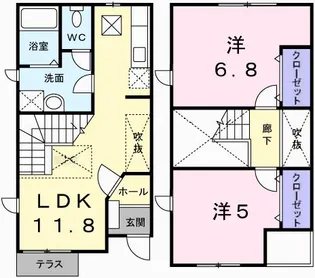 兵庫県姫路市網干区津市場【一戸建】の間取り