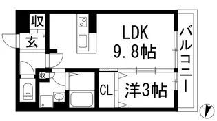 アゼリア・プロムナード【2階】の間取り