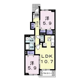 ワイズ I【1階】の間取り