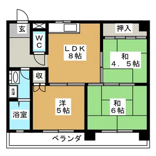 リバーサイド五条川【3階】の間取り