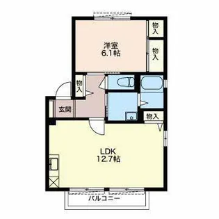 1LDKの間取り画像